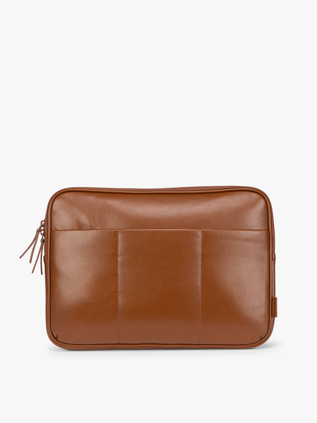 Luka 14" Padded Laptop Sleeve in Vegan Leather in Honey Brown