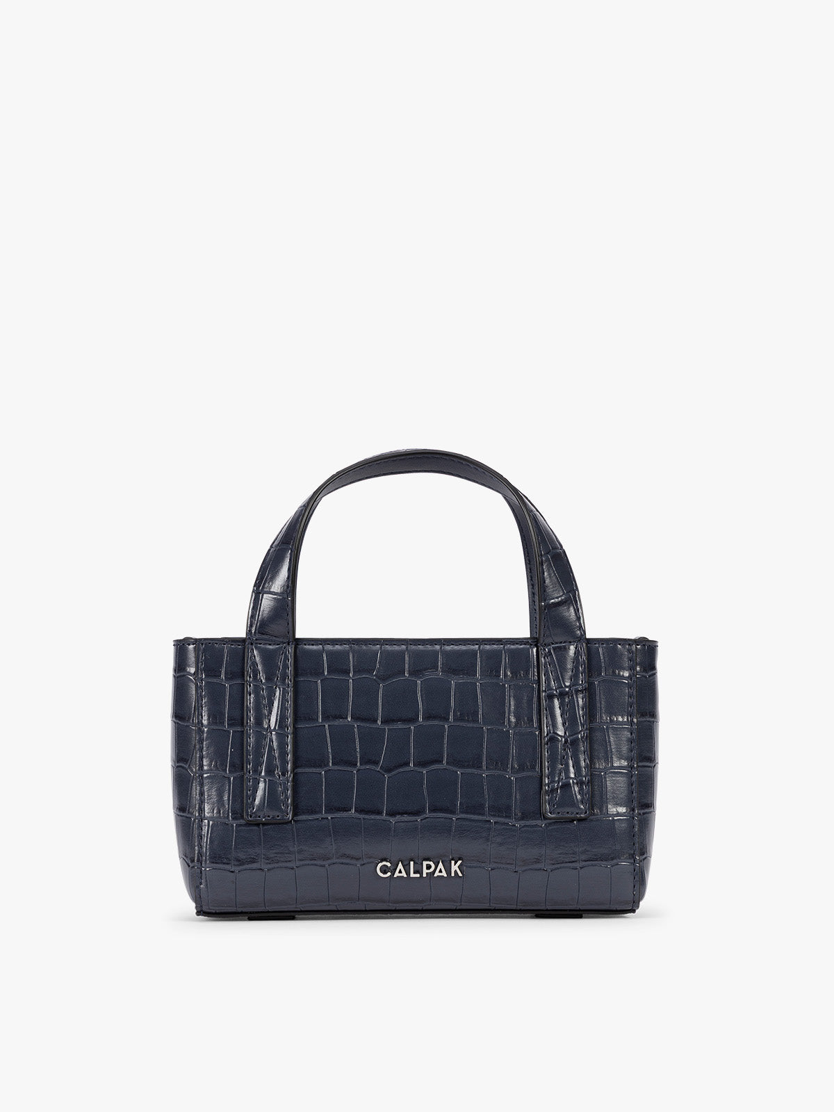 Haven Mini Crossbody Bag in Croc-Embossed in Navy Croc