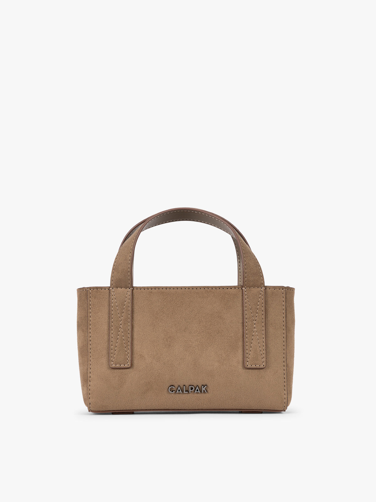 Haven Mini Crossbody Bag in Vegan Suede in Truffle Suede