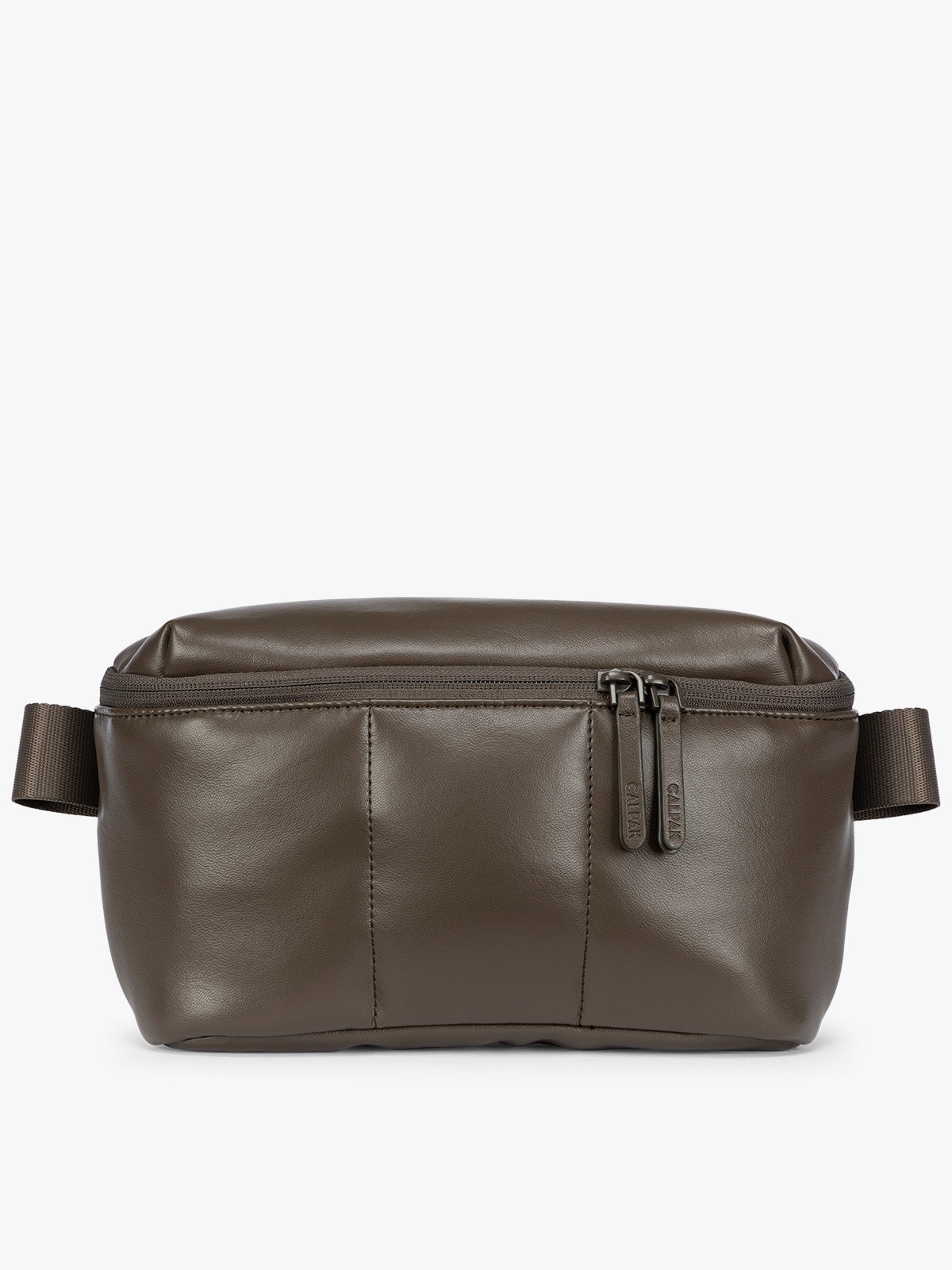 Luka Belt Bag in Vegan Leather in Mushroom