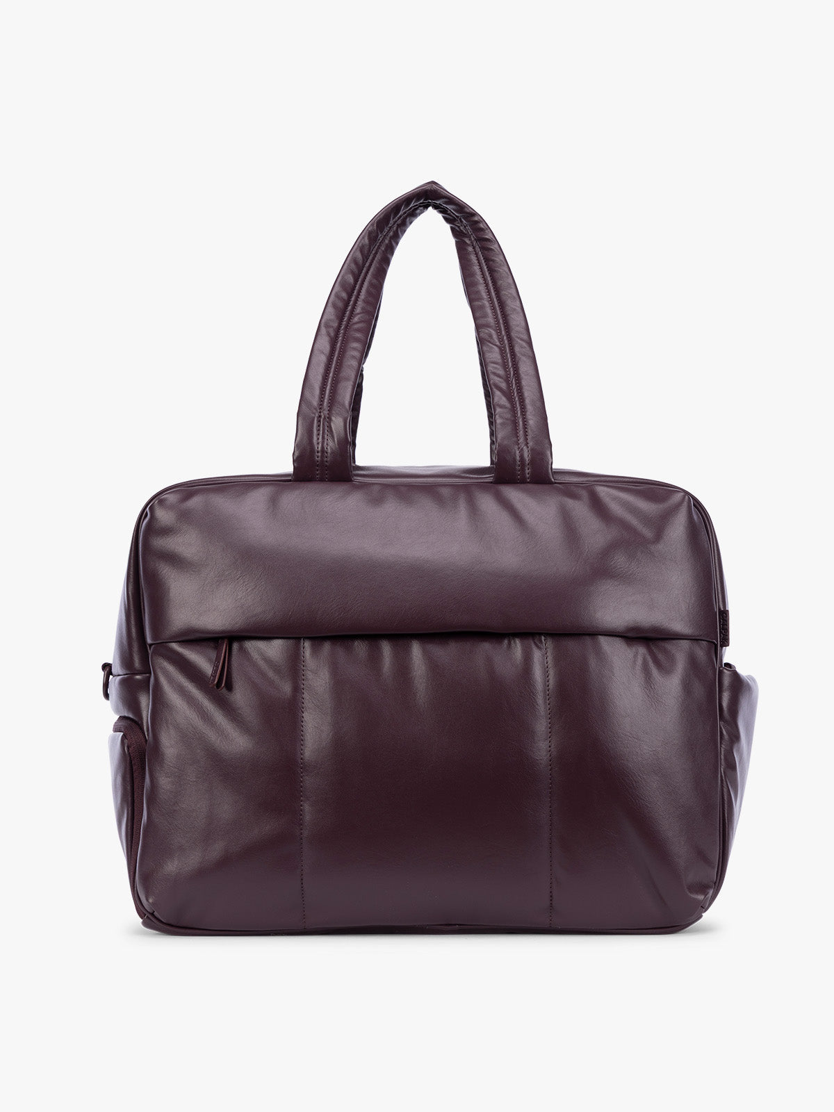 Luka Large Duffel in Vegan Leather in Dark Cherry