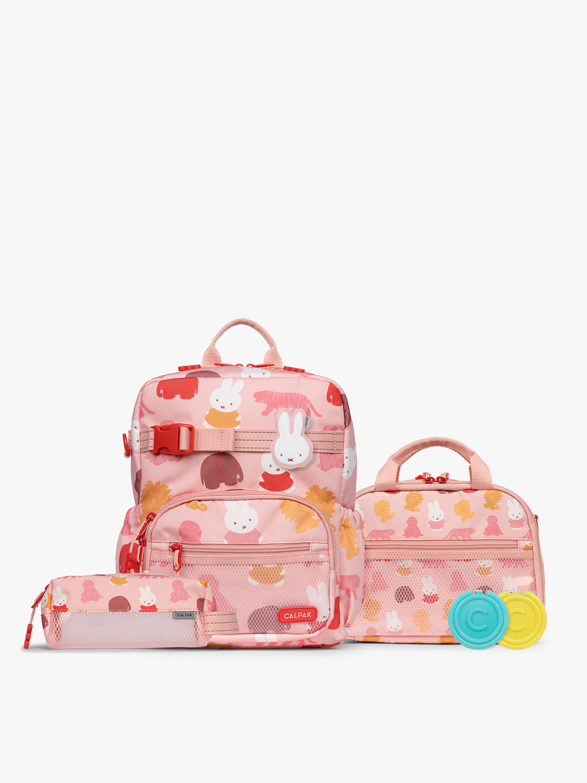 Miffy Kids School Essentials Bundle with Small Backpack in Miffy Pink Zoo Trip