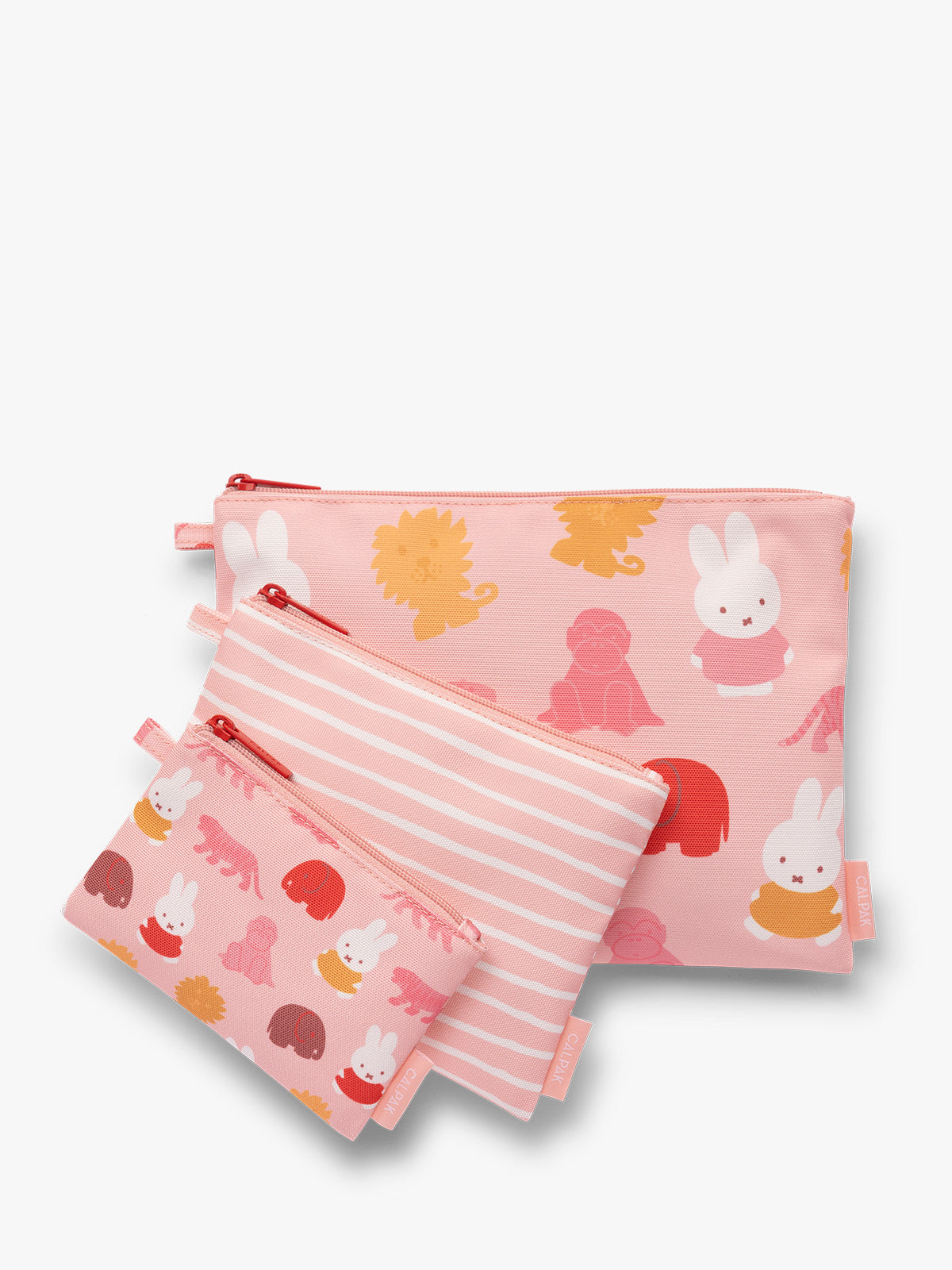 Miffy Compakt Zip Pouch Set in Miffy Pink Zoo Trip