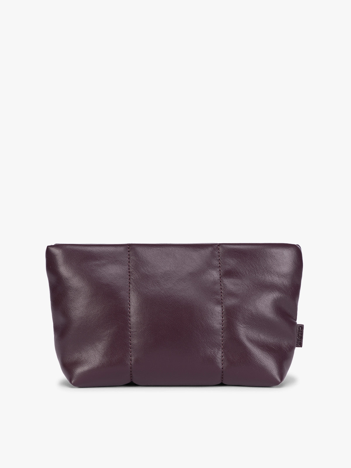 Luka 1-Quart Zip Pouch in Vegan Leather in Dark Cherry